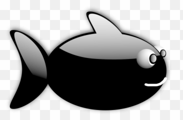 Sharksilhouettewhales Dolphins And Porpoises Png Clipart - Black Fish Cartoon