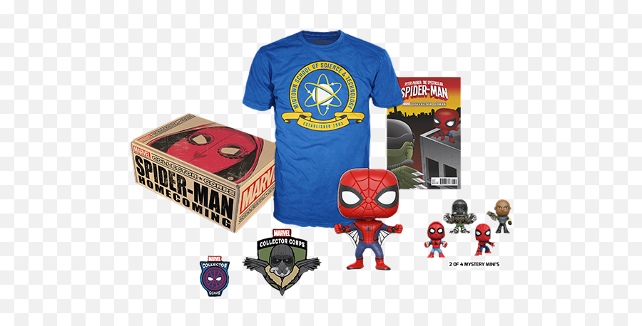Marvel Collector Corps - Spiderman Homecoming Subscription Marvel Collector Corps Marvel Studios 10 Png,Spider Man Homecoming Png