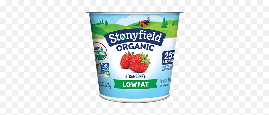 Low Fat Smooth U0026 Creamy Strawberry 53oz Stonyfield - Stonyfield Low Fat Strawberry Yogurt Png,Transparent Strawberry