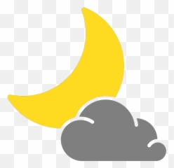 Cloudy Clipart Weather Icon Transparent - Night Weather Symbol png
