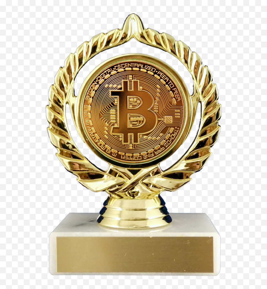 Download Hd Bitcoin Logo Trophy Transparent PNG