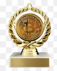 Download Hd Bitcoin Logo Trophy Transparent PNG