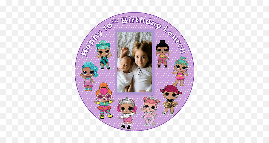 Lol Surprise Doll Cake Topper Edible Icing Wafer Personalised Photo Toppers Ebay - Child Png,Lol Surprise Dolls Png