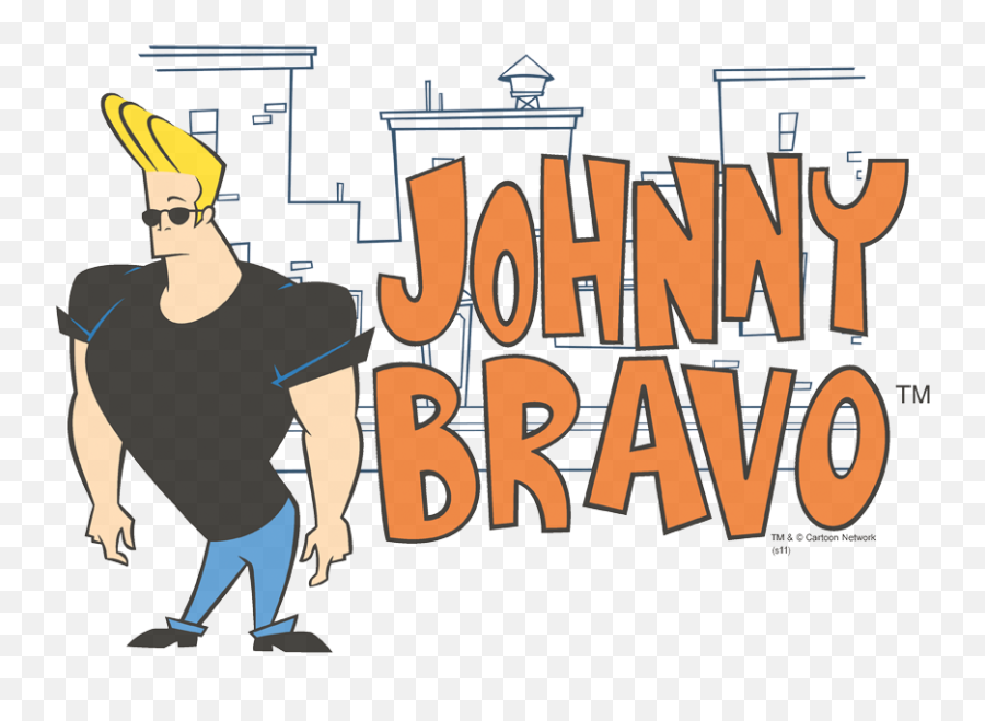 Johnny Bravo Logo Juniors T - Illustration Png,Johnny Bravo Png