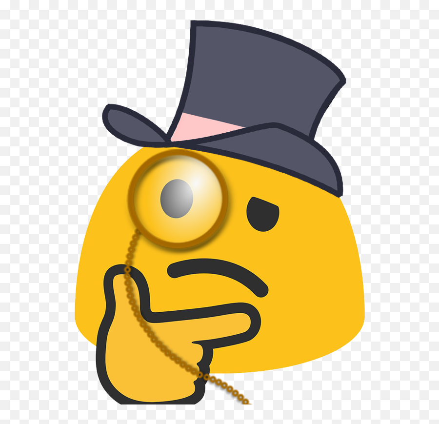 Thinking Emoji - Top Hat Thinking Emoji Png,Thinking Emoji Png