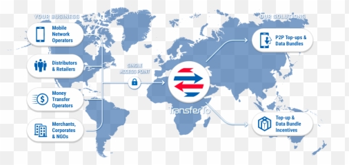 Download Our B2b Cross - border Network Interconnects And World Map Yellow Transparent png