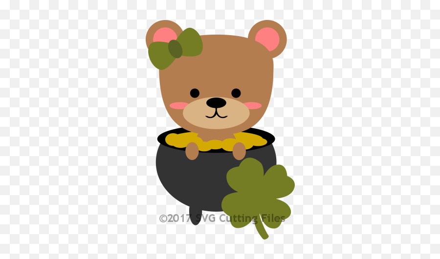 Chibi Bear In Pot Of Gold - Cartoon Png,Pot Of Gold Png