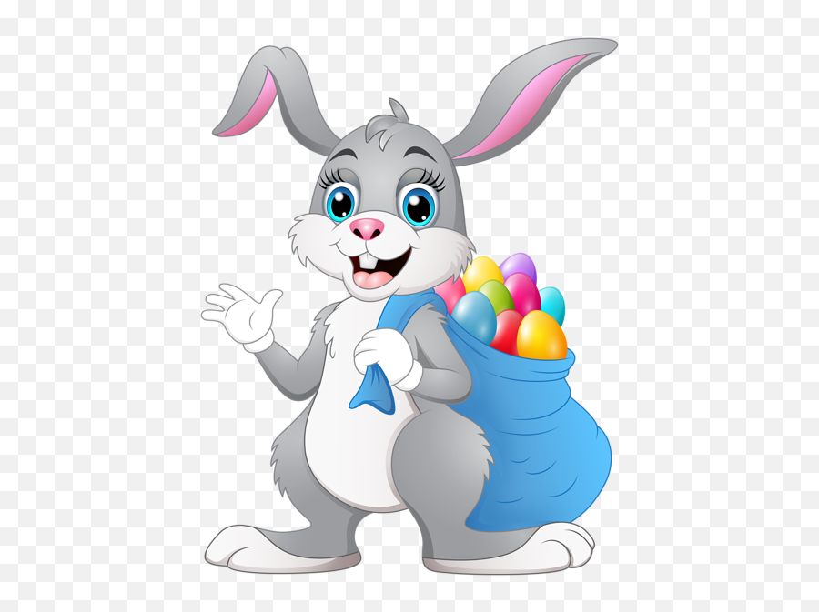Cute Easter Bunny Transparent Image - Easter Bunny Transparent Png,Easter Clipart Transparent