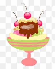 Download Ice Cream Sundae Clipart Transparent Background Hd - Party Png