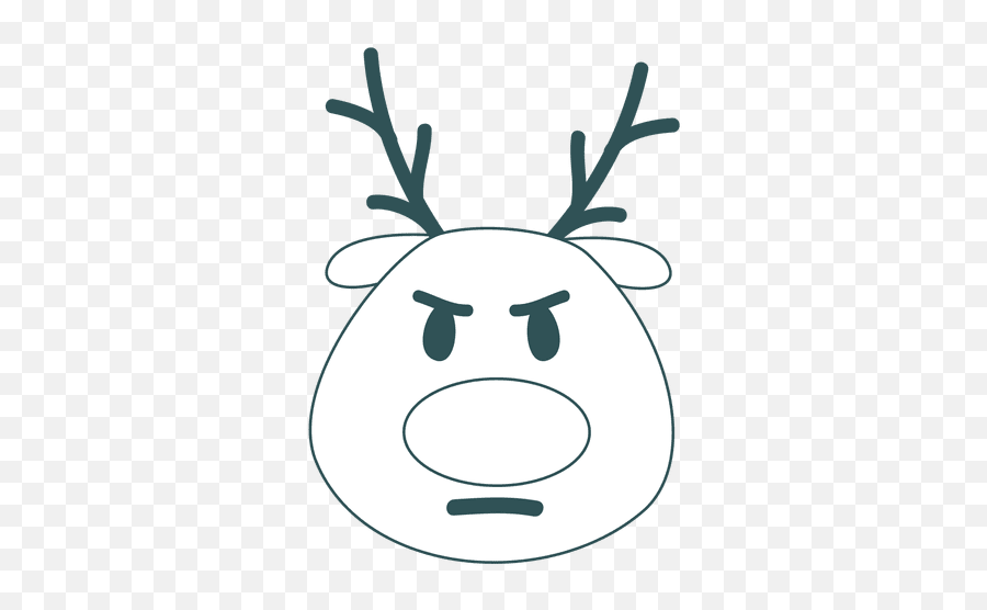 Pin - Reindeer With Heart Eyes Png,Frown Png