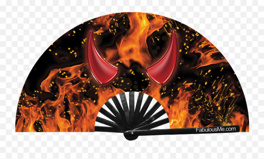 Devil Horn Bamboo Circuit Party Uv Glow - Hand Fan Png,Party Horn Png