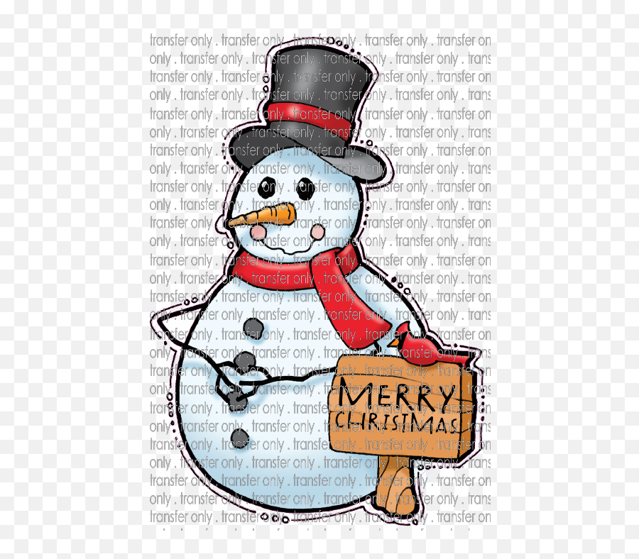 Chr 217 Snowman With Red Scarf Merry Christmas - Dot Png,Snowman Transparent