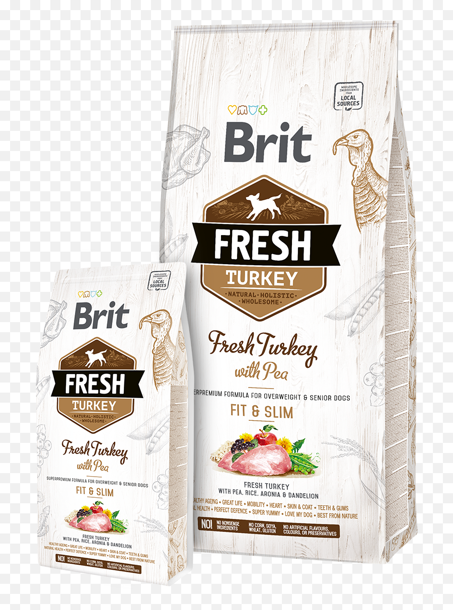 Brit Fresh Turkey With Pea Adult Fit U0026 Slim U2013 - Brit Fresh Puppy Dog Food Png,Turkey Transparent