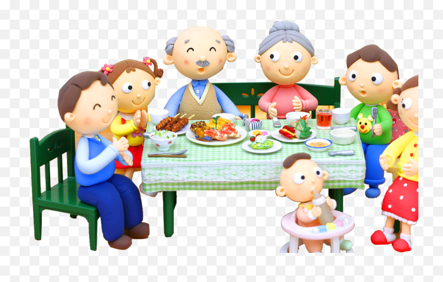 Download Reunion Dinner Chinese New - Family Dinner Cartoon Png,Dinner Png