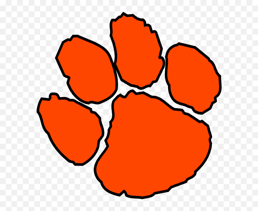 Download Clemson Tiger Paw Clipart - Clemson Tiger Paw Print Png,Clemson Png