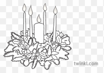 Christmas Advent Wreath Candles - Holder png