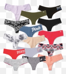Victoriau0027s Secret Vs Pink Variety No - Show Thong Panty Underwear 3count Png,Victoria Secret Png