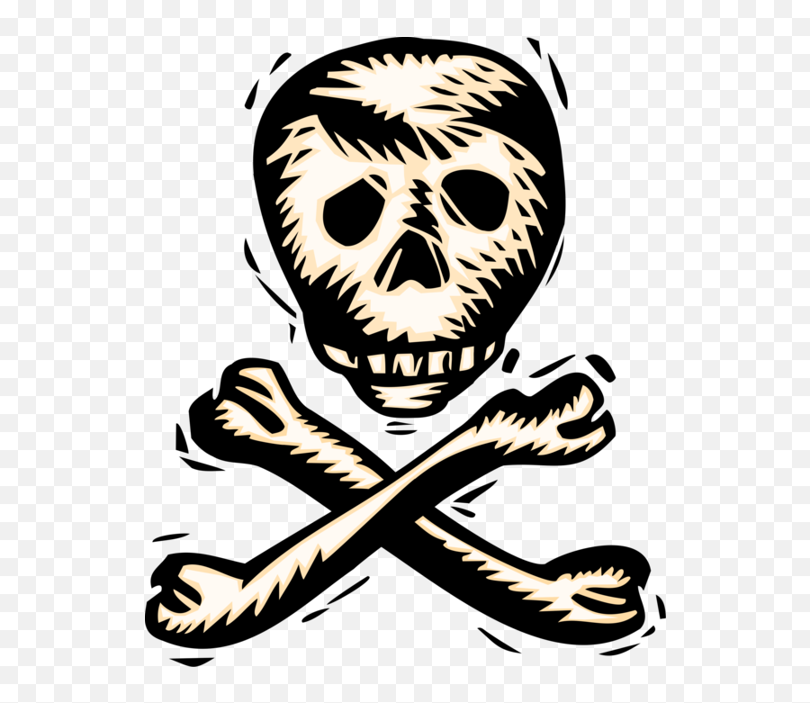 Download Hd Vector Illustration Of Buccaneer Pirate Skull - Portable Network Graphics Png,Skull And Crossbones Transparent