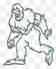 Bigfoot Sasquatch Growling Walking - Sasquatch Outline Png,Bigfoot Png