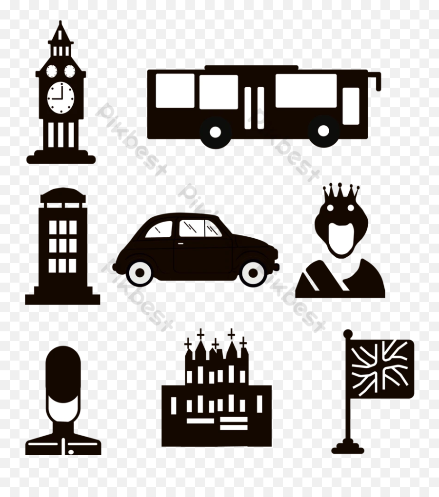Free England Icon Vector Png Images Ai Download - Pikbest Clock Tower,Vector Globe Icon Set