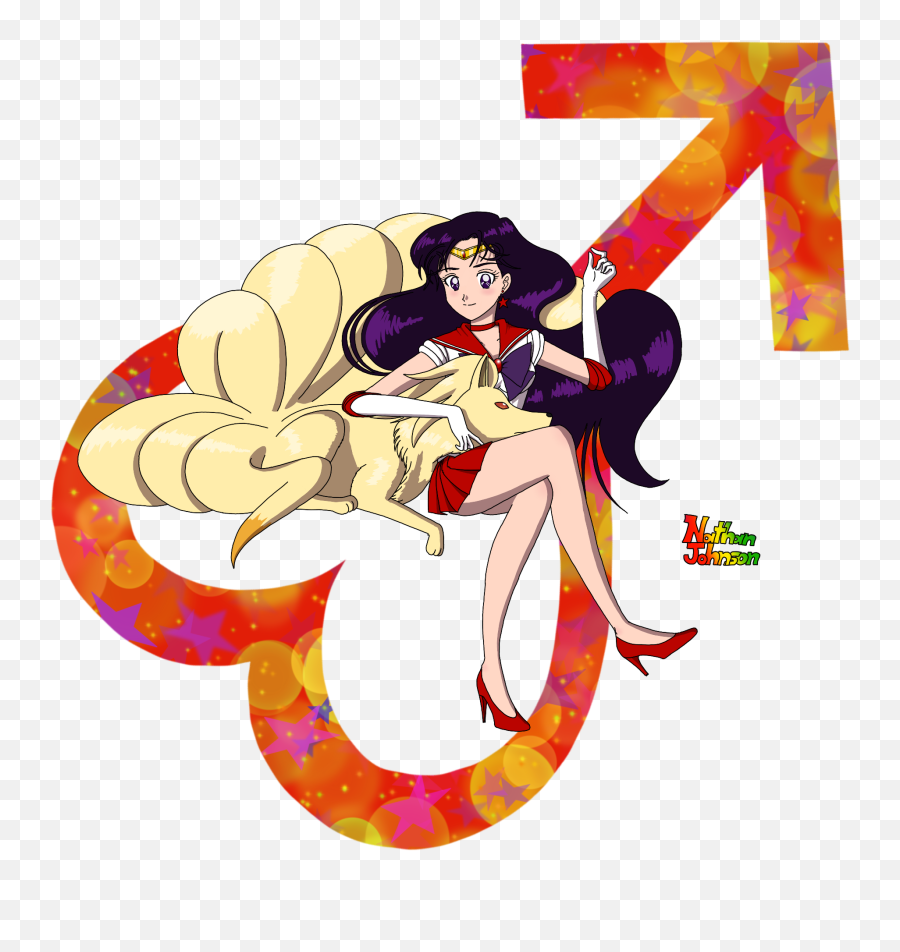 Sailor Mars And Ninetales Drew This - Fictional Character Png,Sailor Mercury Icon