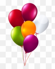 Colorful Bunch Of Balloons Png Images - Birthday Clipart