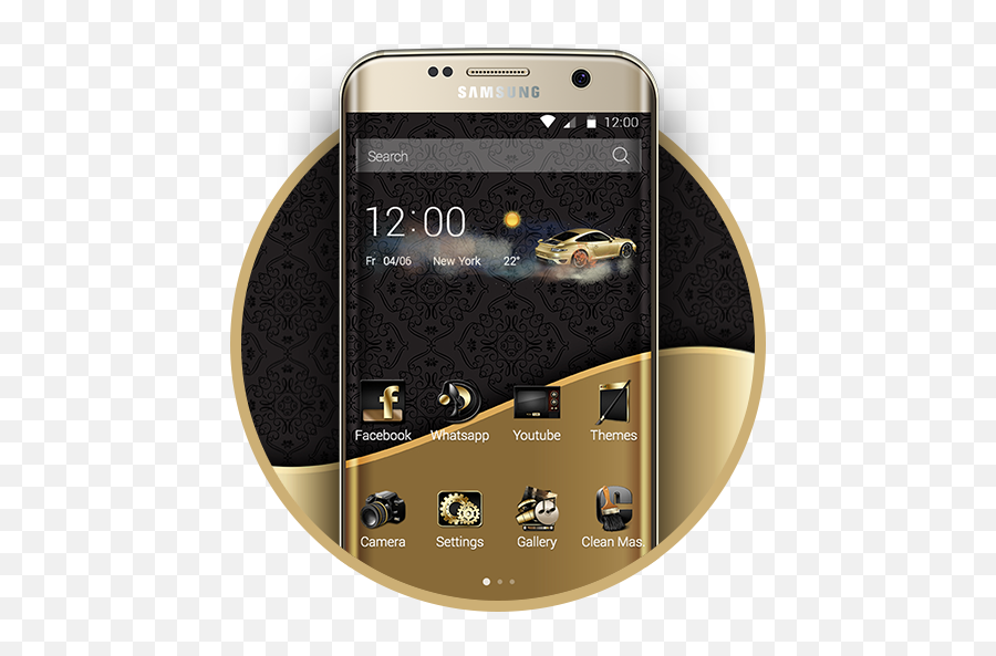 Luxury Gold Theme Apk 118 - Download Apk Latest Version Mobile Themes Free Download For Android Png,Gold Facebook Icon