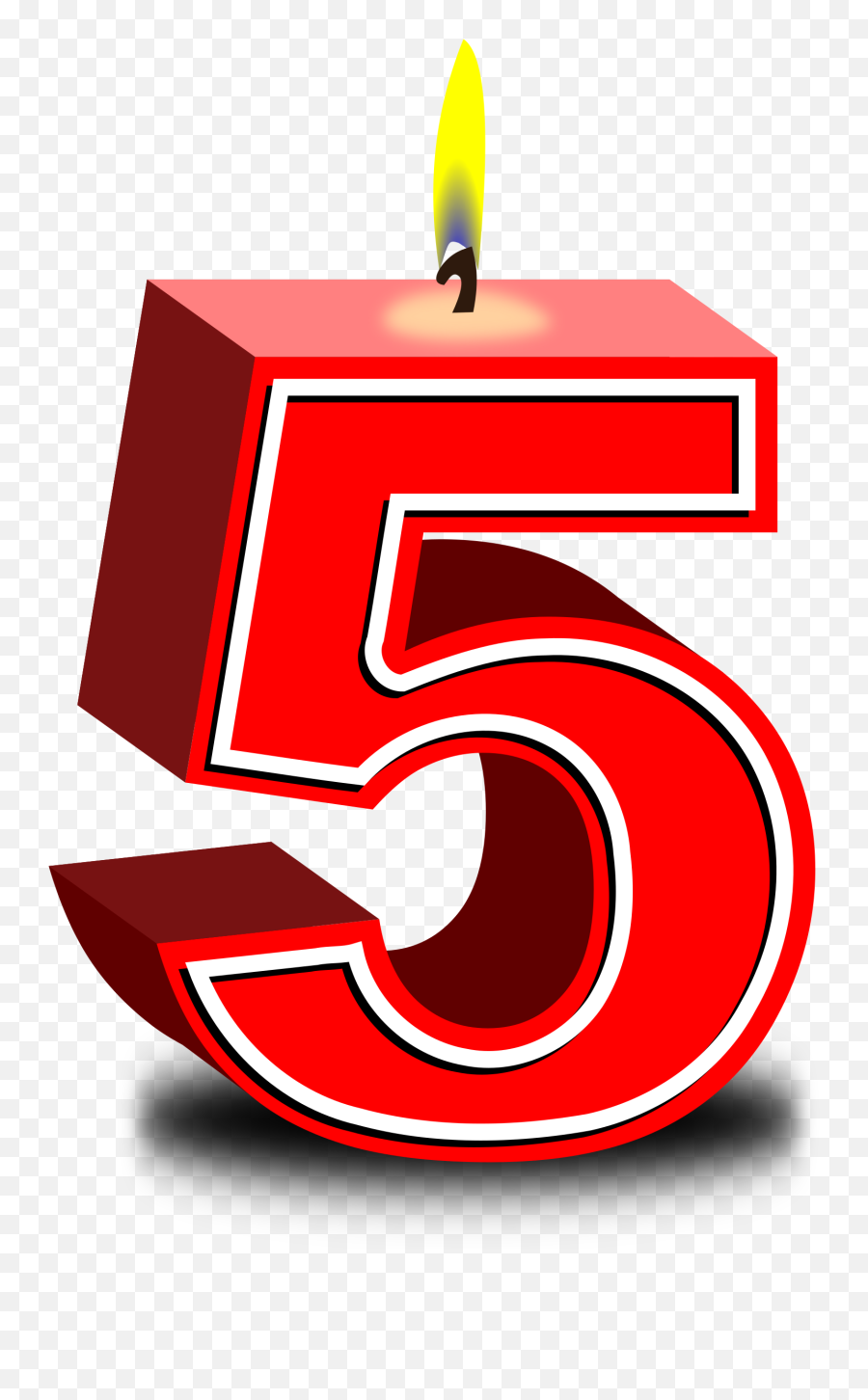 Number 5 Download Transparent Png Image - 5th Birthday Candle Png,5 Png