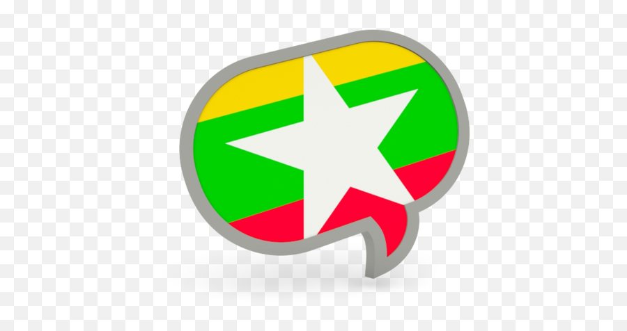 Speech Bubble Icon Illustration Of Flag Myanmar - Swedish Flag Speech Bubble Png,Green Speech Bubble Icon