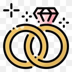 Wedding Rings Png Icon - Vector