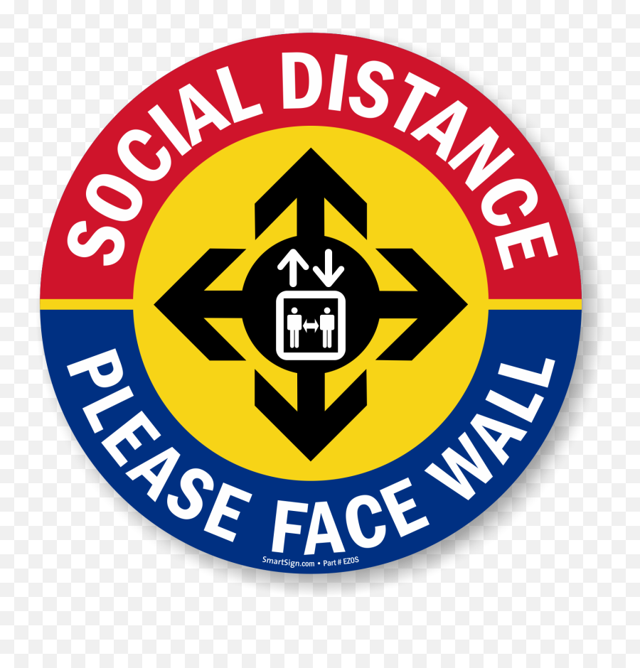 Social Distance Please Face Wall Slipsafe Floor Sign Sku - Inteligencia Vial Png,Pants On Fire Icon
