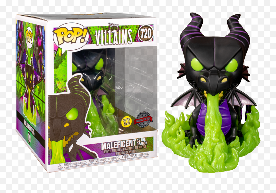 Funko Pop Sleeping Beauty - Maleficent Dragon Glow In The Dark 6u201d Super Sized 720 Maleficent Dragon Pop Vinyl Png,Maleficent Png