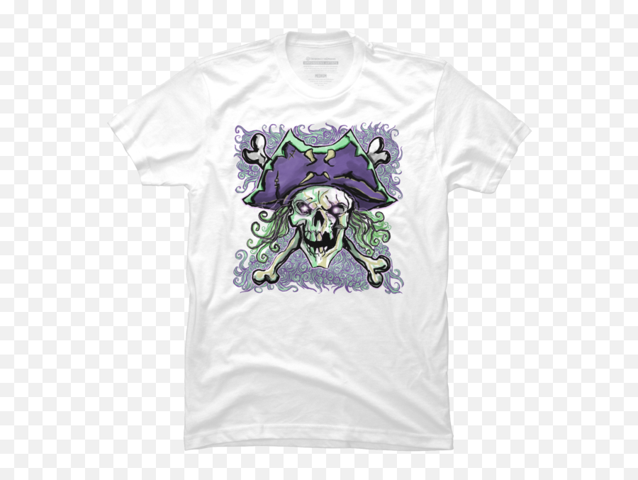 Swirly Skeleton Captain T Shirt By Mattising Design Humans - Anthropologist Png,Swirly Png