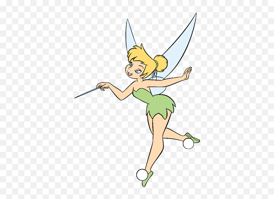 Library Of Disney Tinkerbell Png - Tinker Bell With Wand,Tinkerbell Transparent