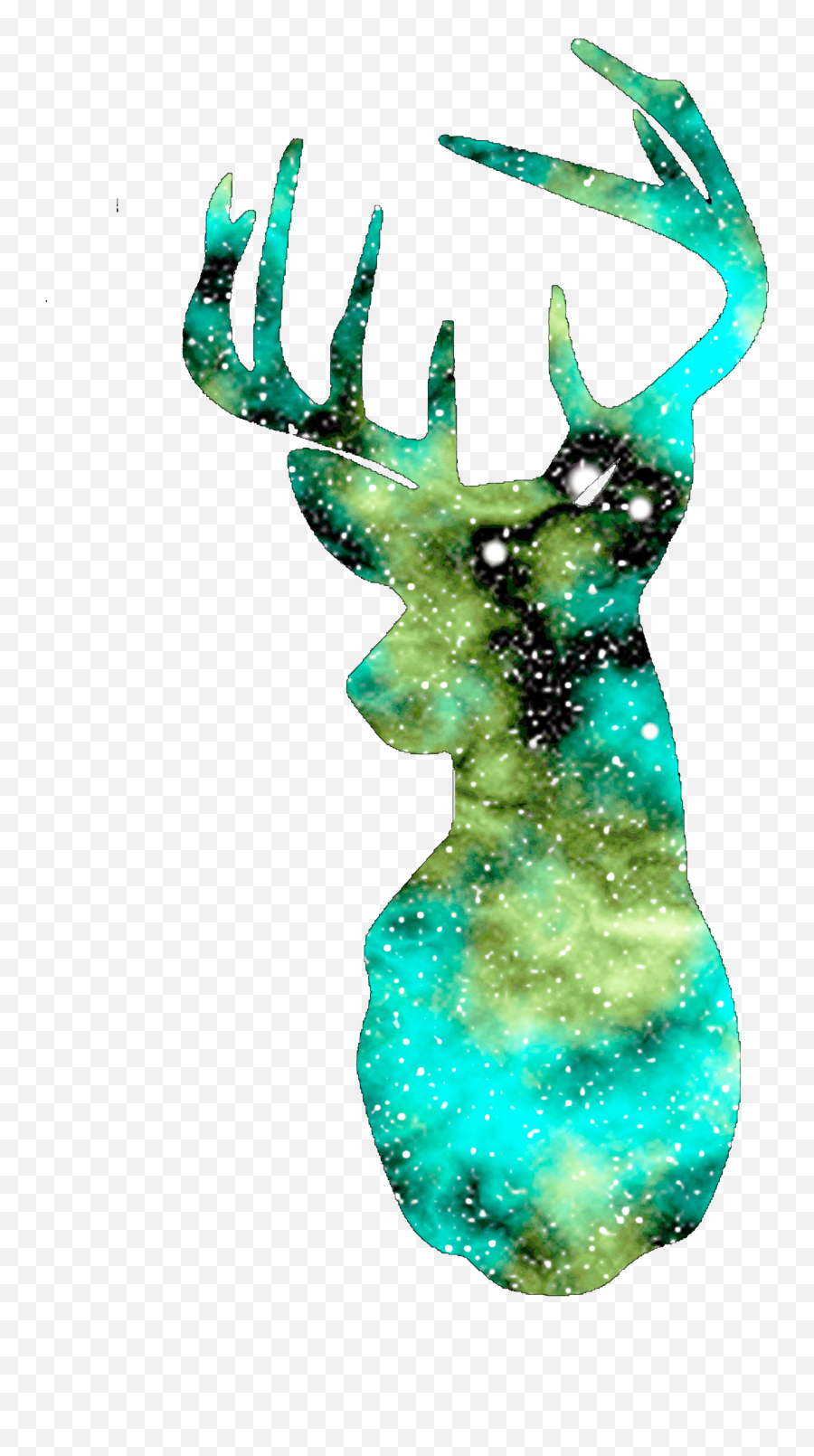 Deer Silhouette Galaxy - Transparent Galaxy Deer Png,Deer Head Png