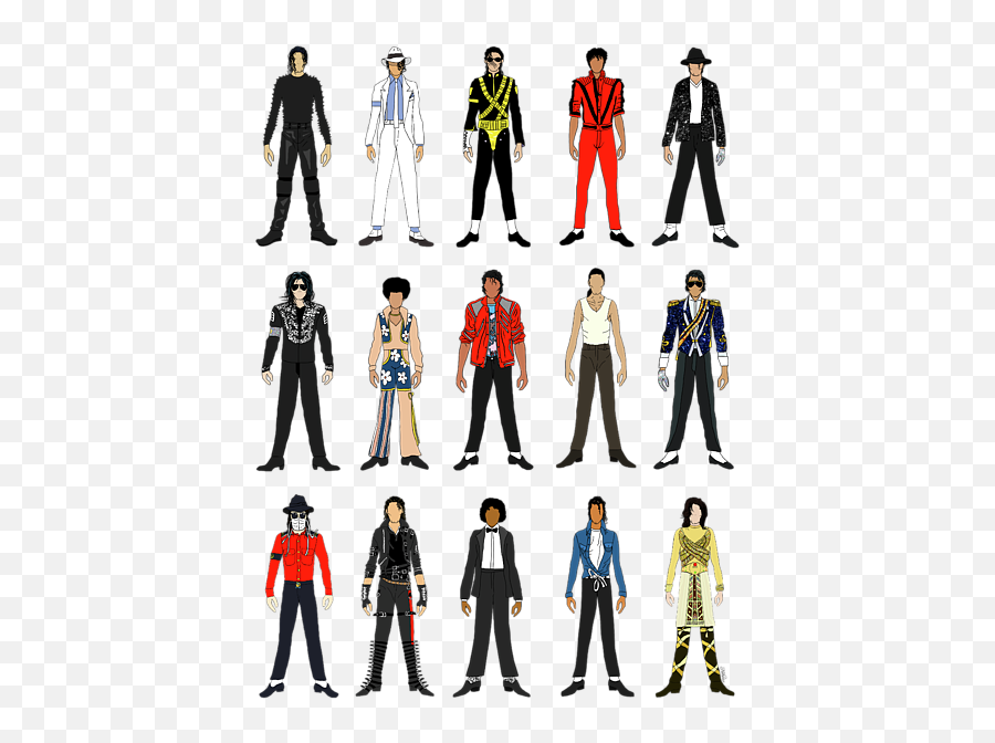 Outfits Of Michael Jackson Greeting Card - Outfit Michael Jackson Clothes Png,Michael Jackson Transparent