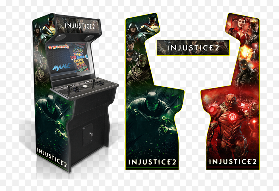 Customer Submitted Custom Permanent Full Injustice 2 - Retro Arcade Cabinet Graphics Png,Injustice 2 Logo Png