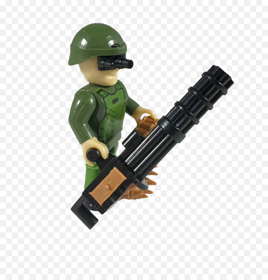 Download Cobi Minifig American Soldier - Lego Special Forces Minigun Png,Minigun Png