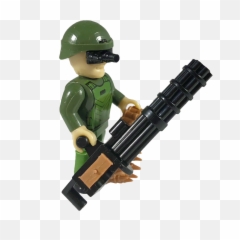 Download Cobi Minifig American Soldier - Lego Special Forces Minigun Png,Minigun Png