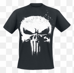 Download Punisher Shirt Comics Universe Cinematic White - Logo png