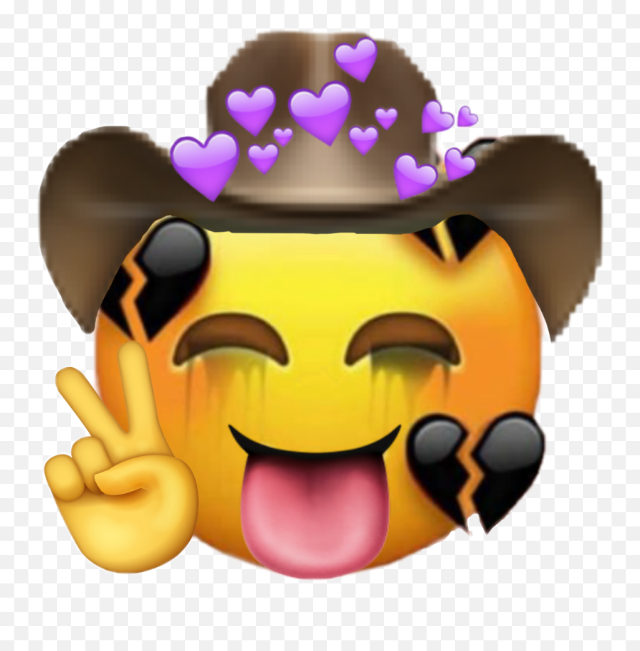 Emoji Emojiface Emojiedit Cowboy - Emoji Sad Png,Cowboy Emoji Png