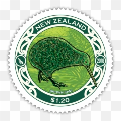 2018 Round Kiwi New Zealand Post Stamps - Round Postal Stamp Png,Kiwi Bird Png