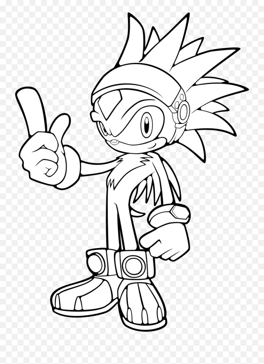 Download Hd Odd Silver The Hedgehog Coloring Pages - Bird Sonic The Hedgehog Coloring Pages Png,Silver The Hedgehog Png