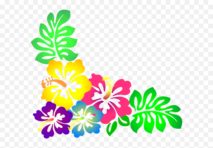 Luau Clipart Png 5 Station - Clipart Hawaiian Flowers,Luau Png