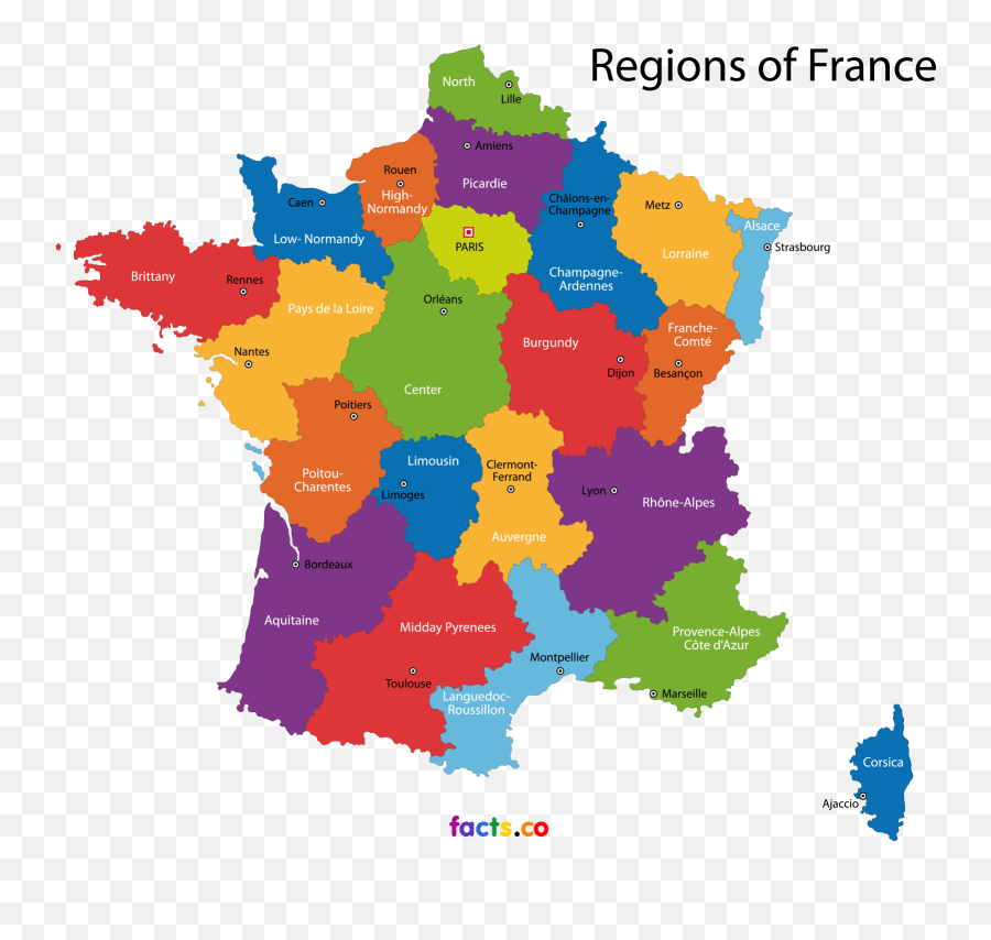 Francestatesmappng 16001448 France Map Oregon - Map Of France Transparent Background,Map Of World Png