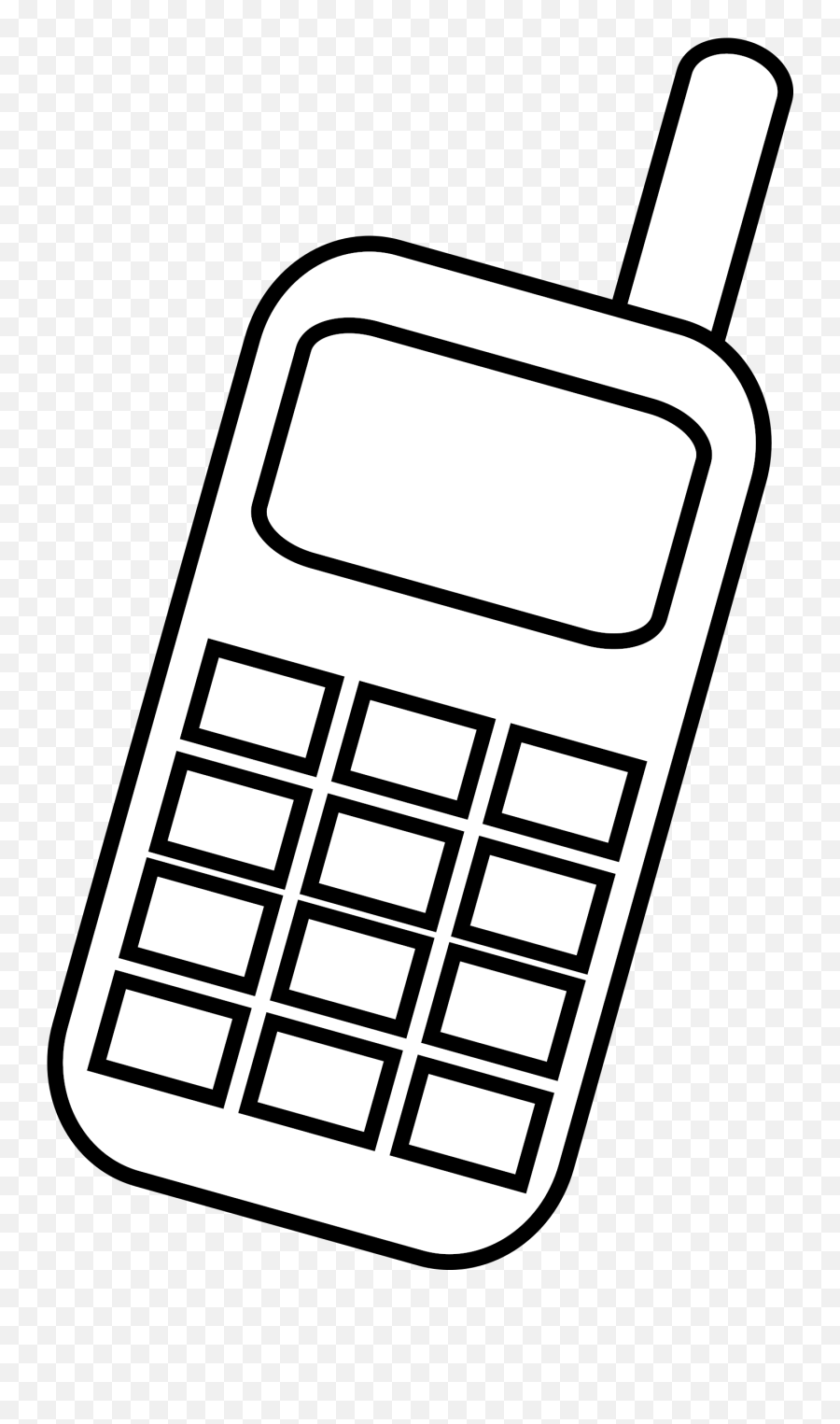 Phone Clipart Icon - Cellphone Clip Art Black And White Png,Phone Clipart Png