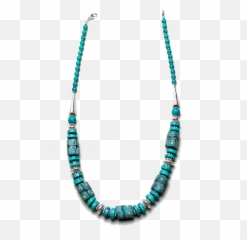 Trade Bead And Turquoise Necklace - png
