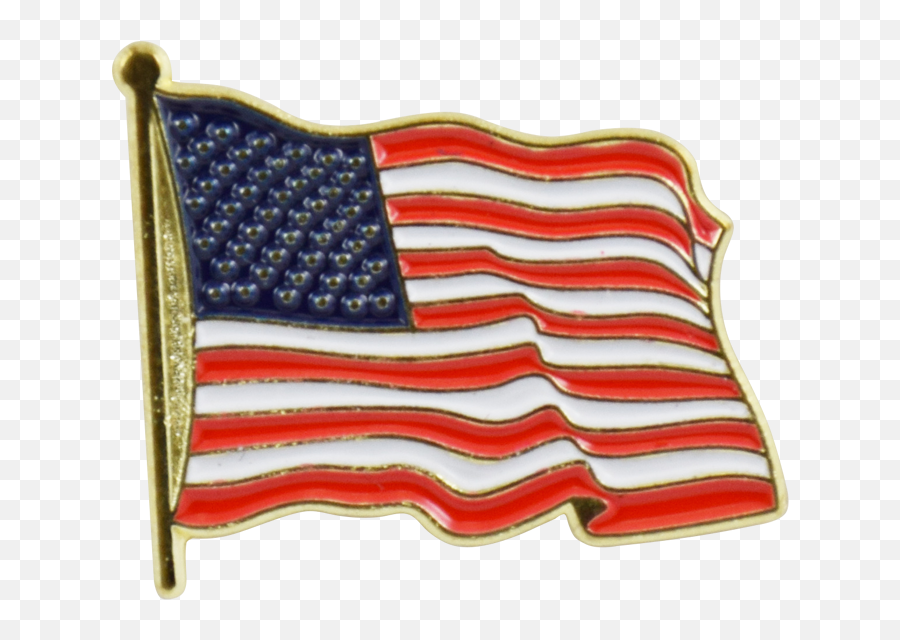 Waving American Flag Lapel Pin - Transparent American Flag Pin Png,Usa Flag Png