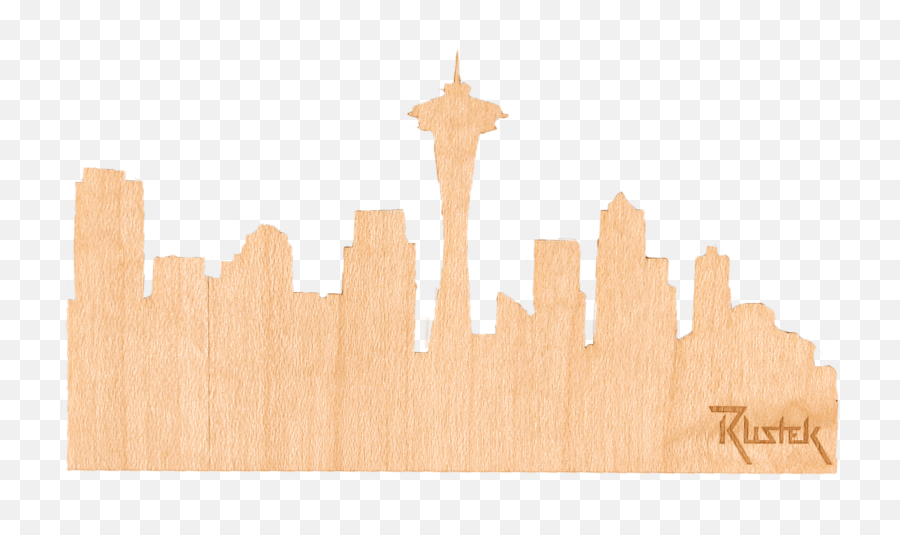 Seattle Skyline Wood Sticker - Anatomy Seattle Skyline Png,Seattle Skyline Png