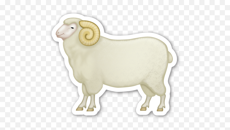 Sticker Is The Large 2 Inch Version - Iphone Sheep Emoji Png,Goat Emoji Png